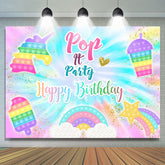 POP Es Funkeln Und Bunt Regenbogen Geburtstag Hintergrund